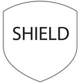 8" x 8" Shield Shape Hand Fan W/ Handle